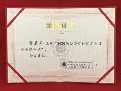 “2020结合国可持续发展指标前锋”